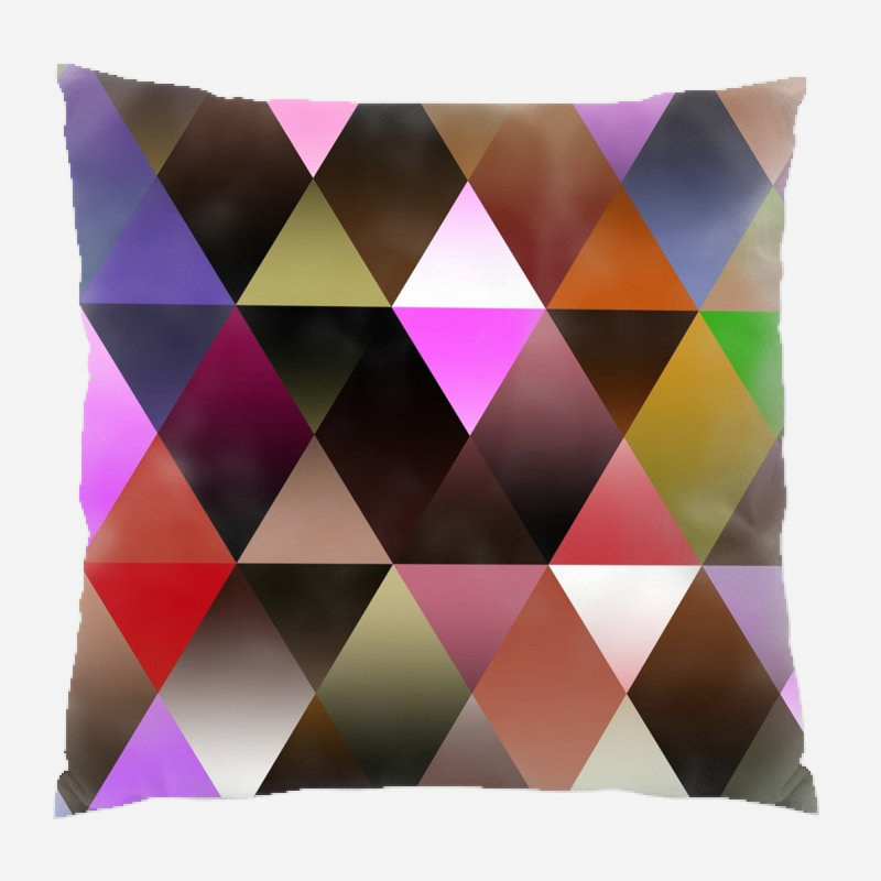 Abstract Geometric Microsuede Reversible Throw Pillow