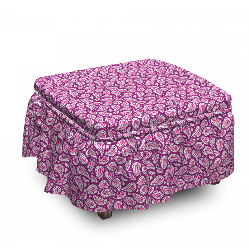 Housse pour repose-pieds moyen eastern motif cachemire