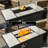 Mehalek 25" H X 47" W Propane Fire Pit Table With Lid, Outdoor Ceramic Tabletop Fire Pit