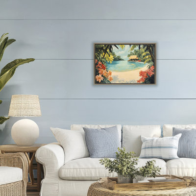 Cadre flottant Tropical Bungalow Lagoon, design par Franklyn Gregory