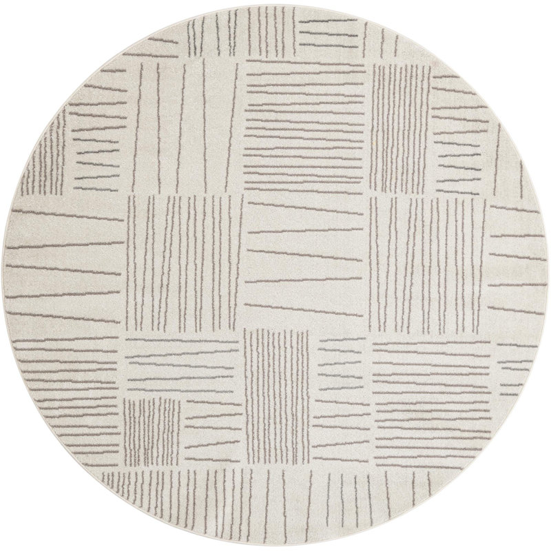Anaka Striped Indoor Rug, Round 7'10"