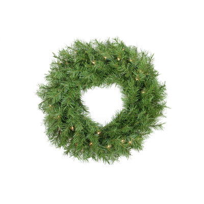 Couronne de Noël artificielle pré-éclairée en sapin Northern Frasier - lumières claires