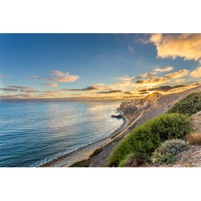 Sunset Over The Ocean - Wrapped Canvas Print