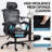 Inbox Zero Knoble Adjustable Reclining Ergonomic Faux Leather Swiveling PC & Racing Game Chair with Footrest