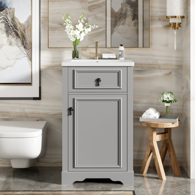 Meuble-lavabo de 20 pouces avec lavabo en céramique