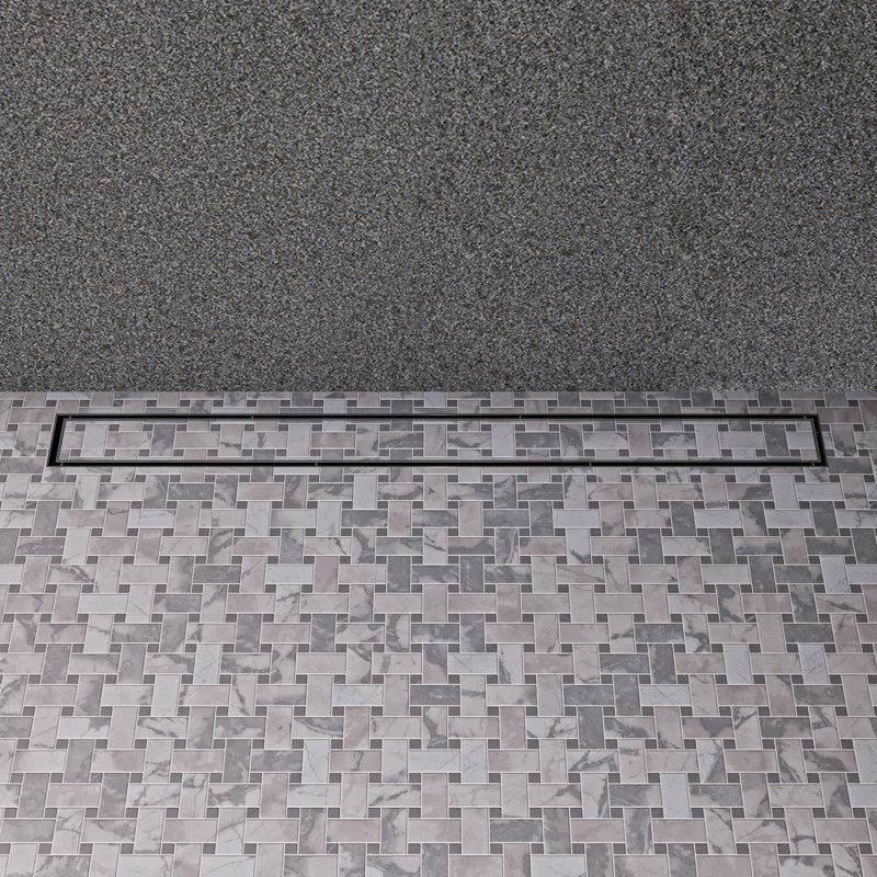 Drain de douche à grille 2" en acier inoxydable