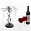 Metal Tabletop Wine Glass Rack in Black