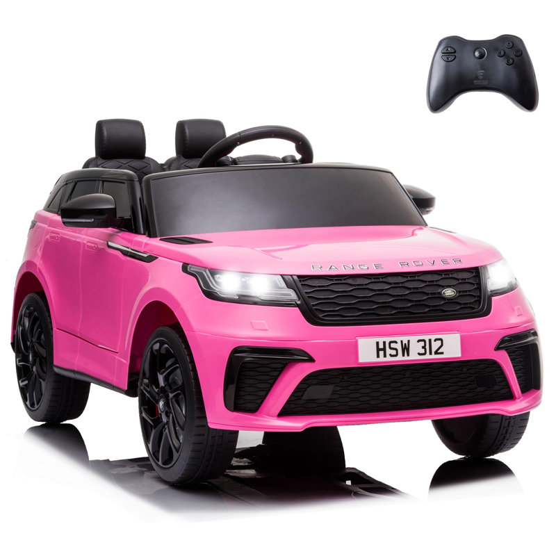 Jouet pour tout-petits à 4 roues alimenté par batterie 4 roues avec télécommande / ceinture de sécurité / klaxon et lumières DEL pour enfants de moins de 8 ans - rose