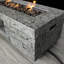 Foyer de table d'extérieur au propane et au gaz naturel en béton renforcé de fibres