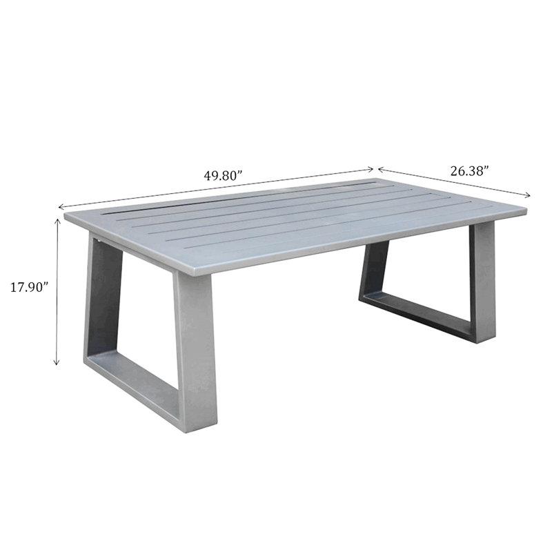 Coffee Table, Powder Pewter
