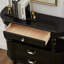 Console noire en bois massif-163452893