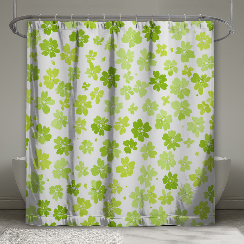 Rideau de douche floral - Boho bohémien, L 70 po x H 72 po