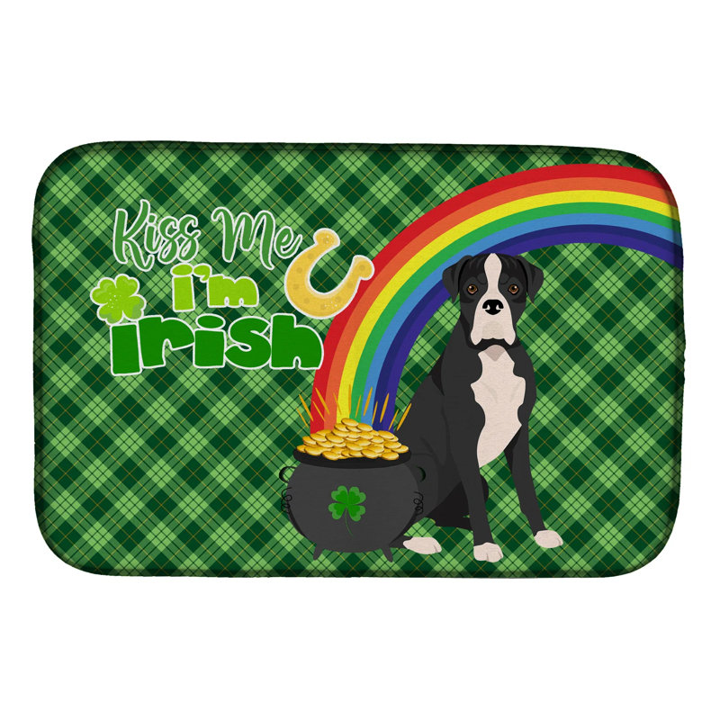 Absorbent Dish Drying Mat With Polyester Surface & Pu Foam Layer, Fast Drying Kitchen Counter Mat