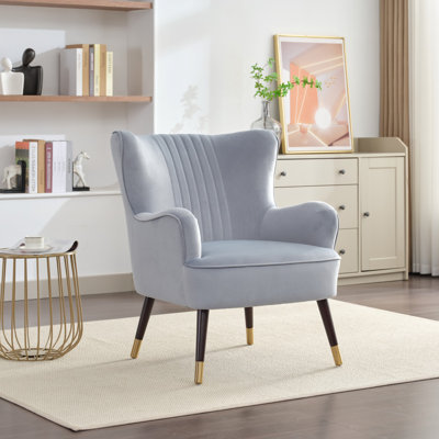 Dawe Velvet Wingback Chair