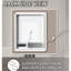 Miroir de salle de bain mural à intensité variable 48 x 36 - 3000 lumens, brouillard, cadre en fer blanc, luminosité et couleur personnalisables pour un éclairage supérieur personnalisé