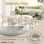 Mobilier de patio extérieur de 7 pièces: 6 chaises empilables en métal et une table ronde de 52,24 po - Trou de parasol, confortable, pièces colorées: assise ergonomique, grattée, tonique