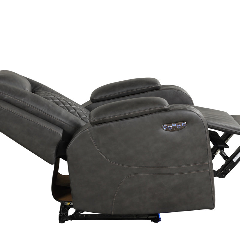 Luxurious Faux Leather Power Recliner Chair With LED Lights And USB Charging, Perfect For Modern Comfort And Style, Recliner