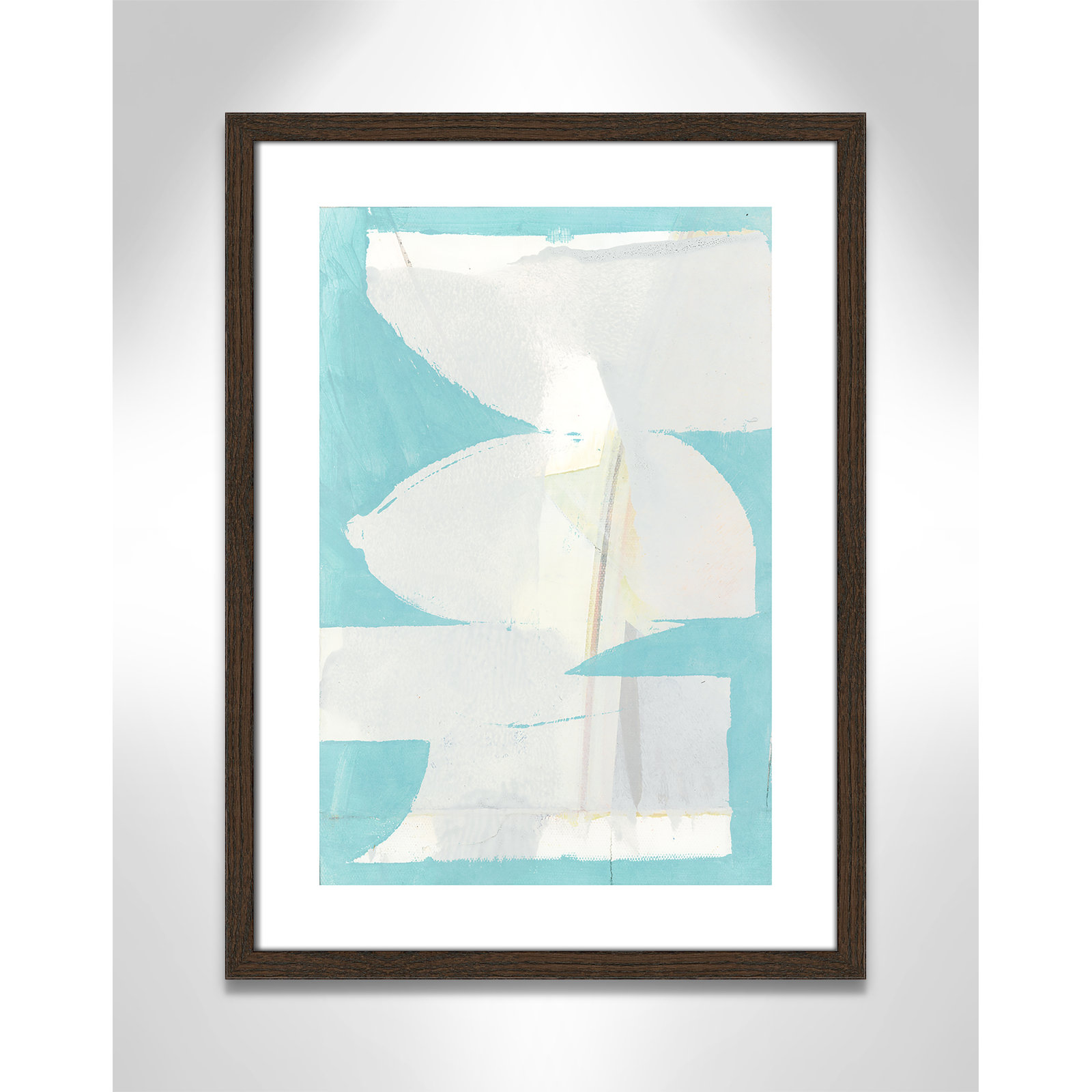 Nara "Carve I" Painting, 23" H x 17" W x 0.75" D, Brown Framed Paper