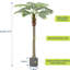 Ensemble de 2 palmiers artificiels de 7 pieds de hauteur, fausses plantes tropicales réalistes avec feuilles réglables pour la maison, le bureau, le patio ou le jardin-118019135