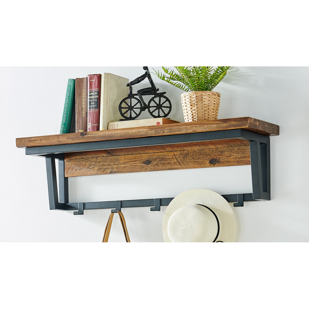 Vanna Wall 5 - Hook Wall Mounted Coat Rack Foundry Select