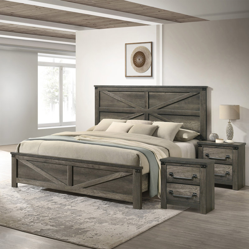 Ensemble de chambre à coucher 3 pièces Brien, Grand