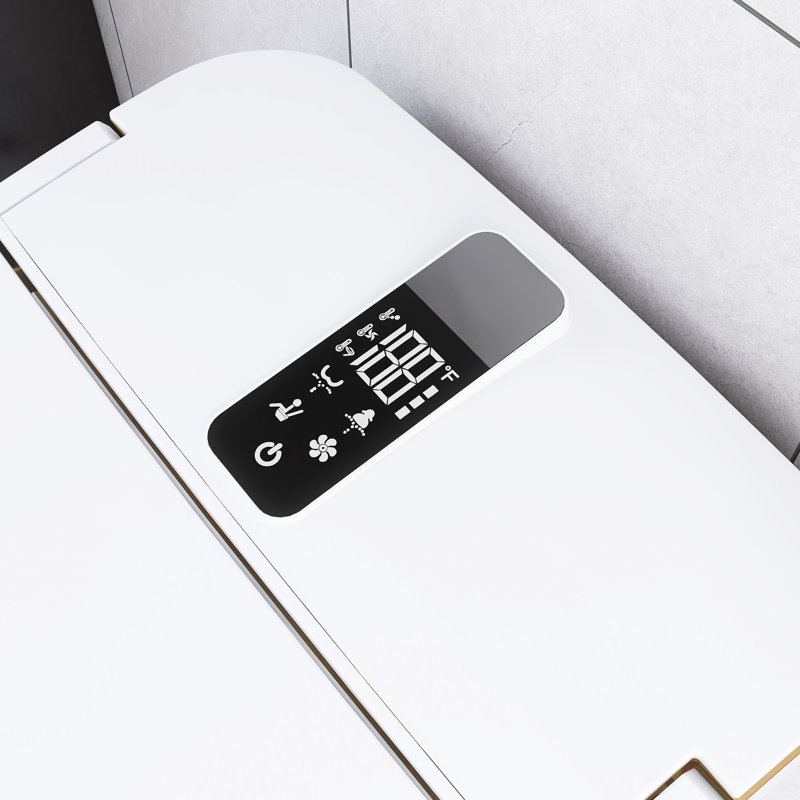 Toilette simple en céramique Smart 1,28 GPF, Blanc