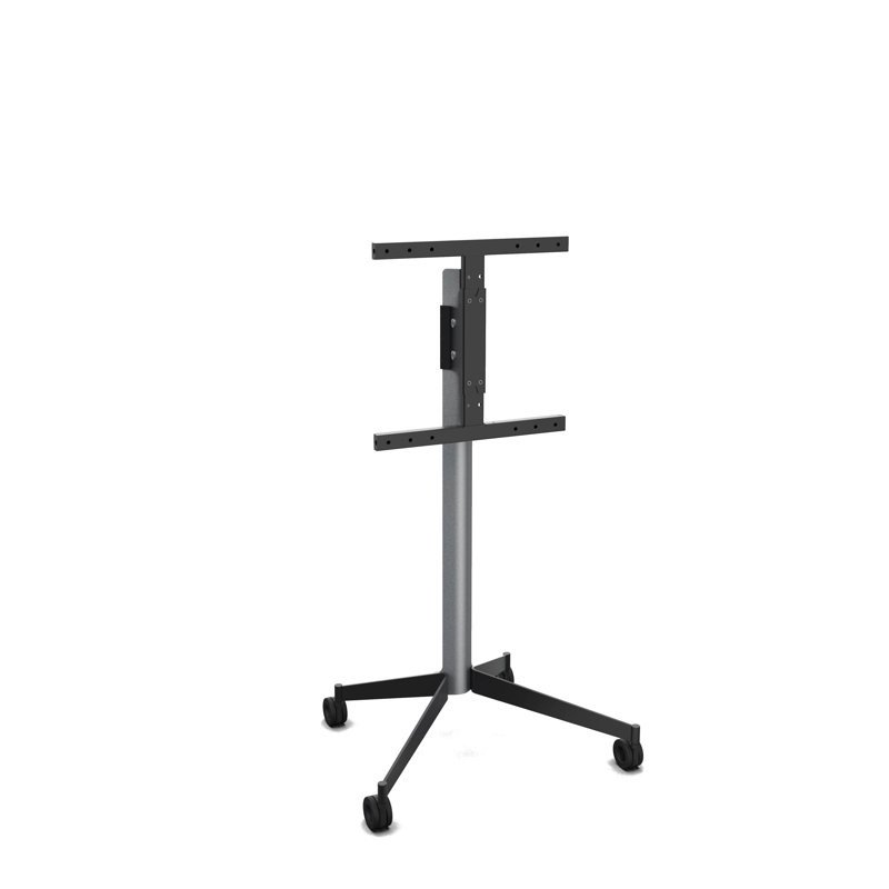 Universal TV Stand - Metal Grey, Black, 122.60cm H x 60.10cm W x 47cm D