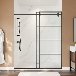 60''W X 72''H Sliding Framed Shower Door With 5/16 In. (8 Mm) Clear Glass