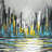 Abstract skyline - 32"x32" art on canvas