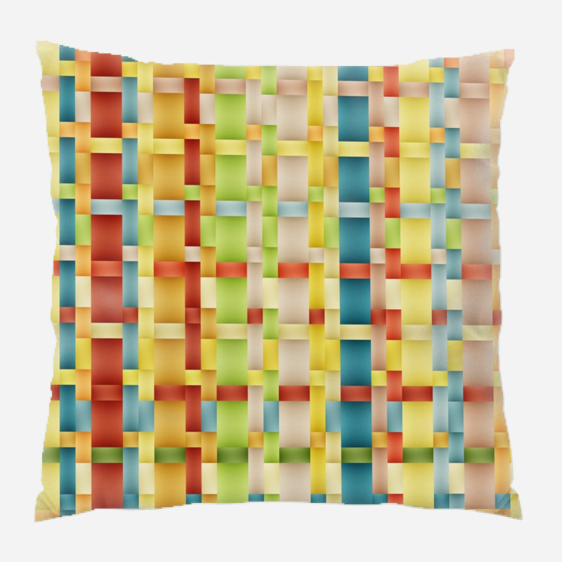 Geometric Microsuede Reversible Throw Pillow