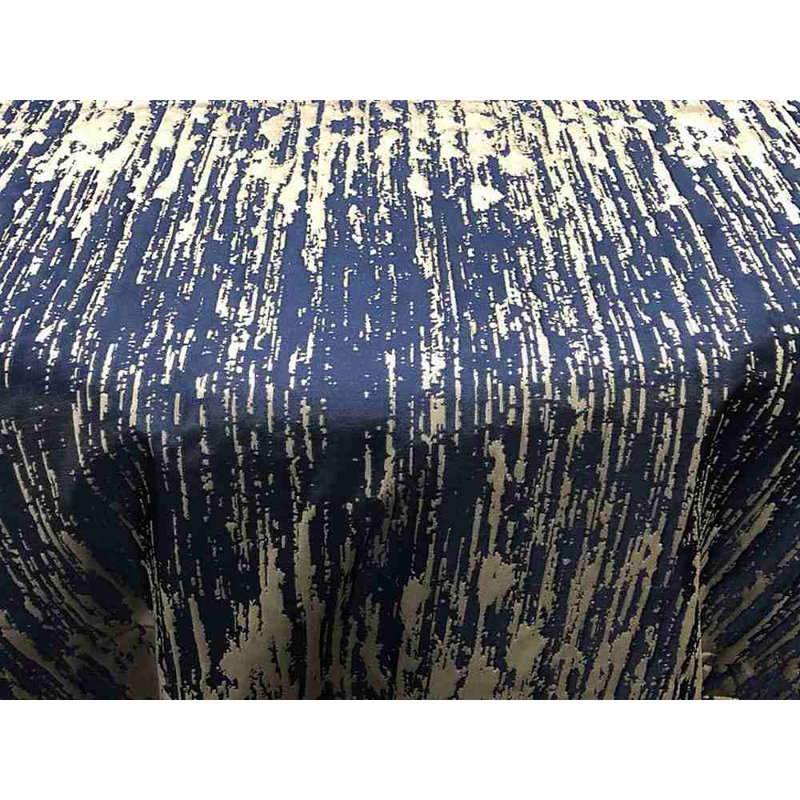 Tissu Lenora, Doré / Marine