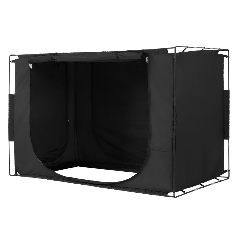 3 Doors Bed Tent Breathable Tent 70% Blackout with 0.37 in Fiber Poles, 7" H x 18" W x 10" D