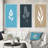 " Minimal Botanicals Single Leaf On Beige " 3 - Pieces-1066760880-1066760894