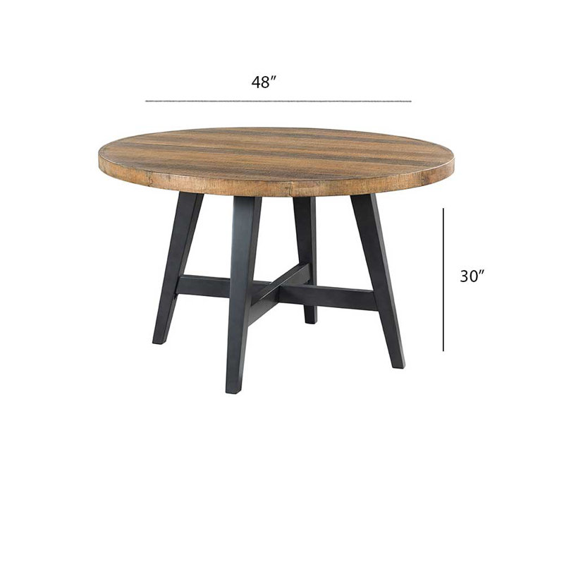 Aceion Round Solid Wood Base Dining Table