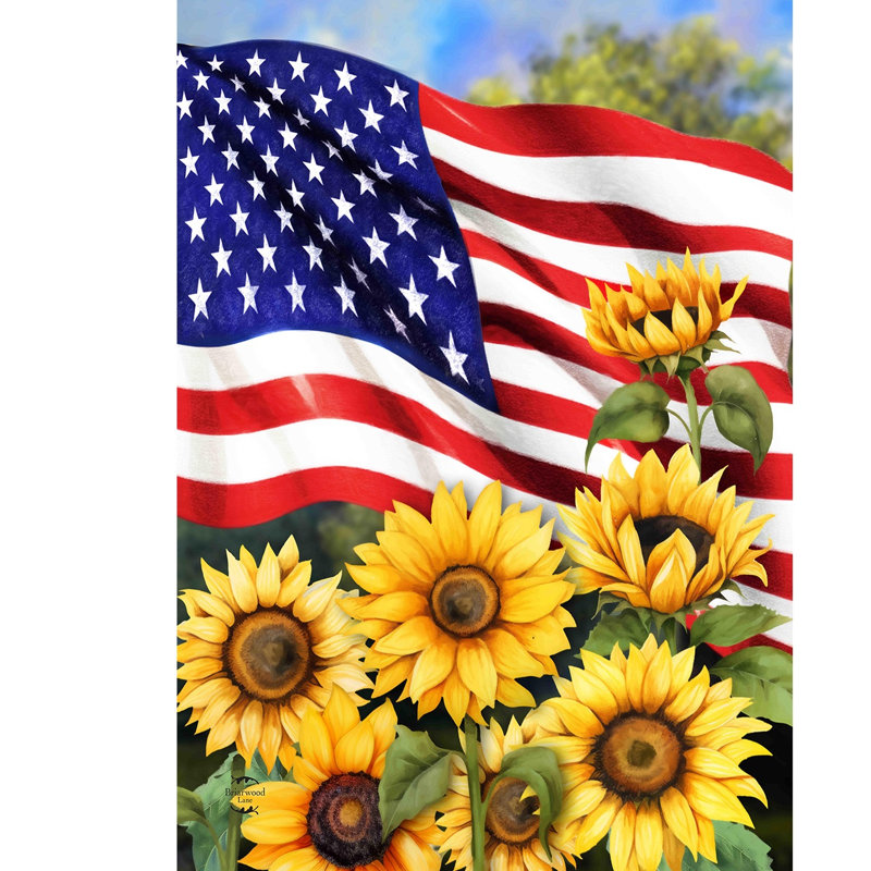 Drapeau du jardin des tournesols américains