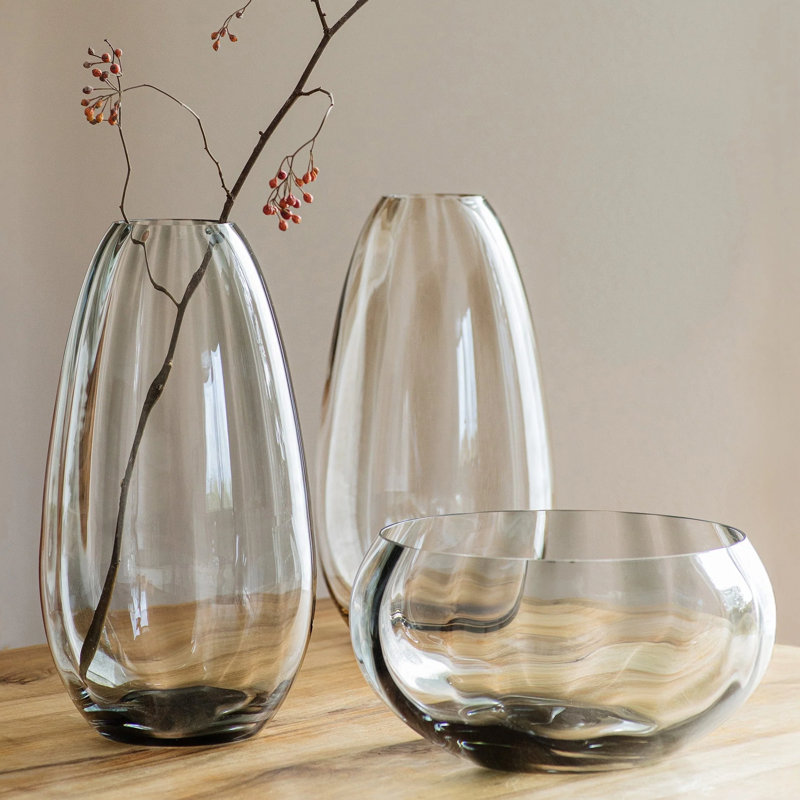 Bolla Glass Decorative Bowl, Gray