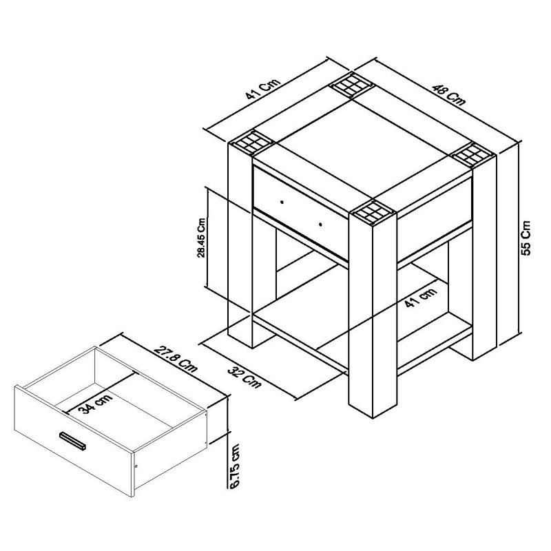 Bowenfels Side Table with Storage