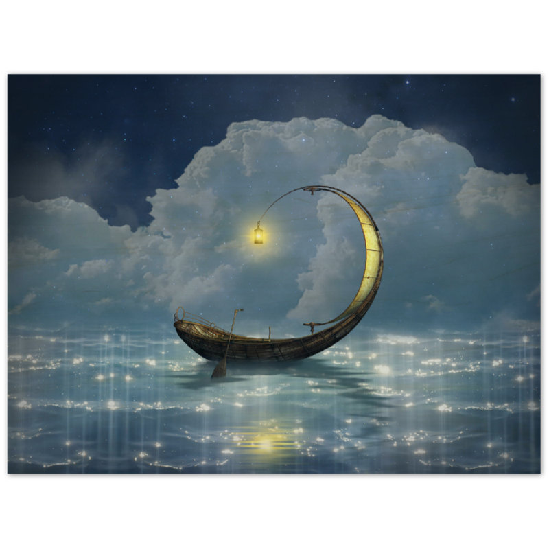 «Twilight Oceans Print» - art mural côtier coucher de soleil océan - soirée mer paysage affiche sur toile - œuvre d'art Moody Nature - voyage plage décor - suspension murale bord de mer paisible