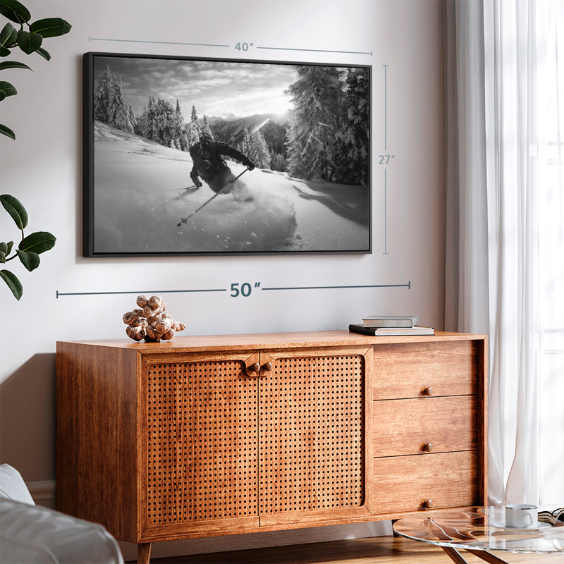 Snow Skiing Canvas Print, 27" H x 40" W