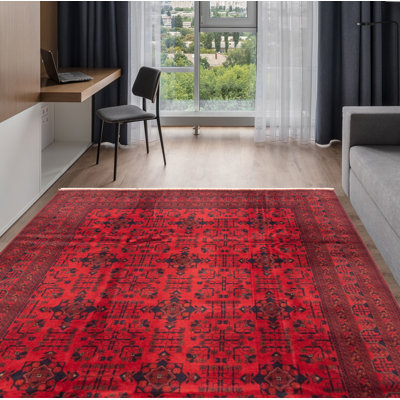 Tapis rouge Malayka Esari 6 pi 9 po x 9 pi 10 po