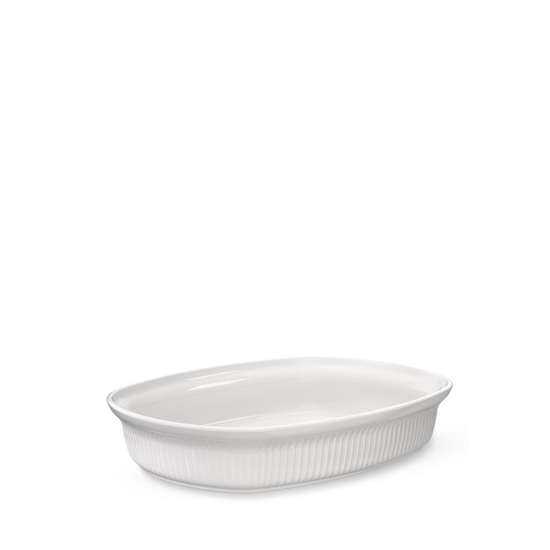 Ceramic / Porcelain Platter, 3" H x 15.4" W x 11.6" D