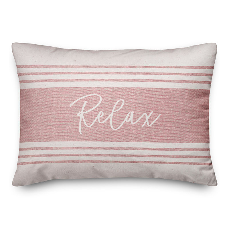 Relax Linen 20 Outdoor Rectangular Pillow Cover & Insert, Pink