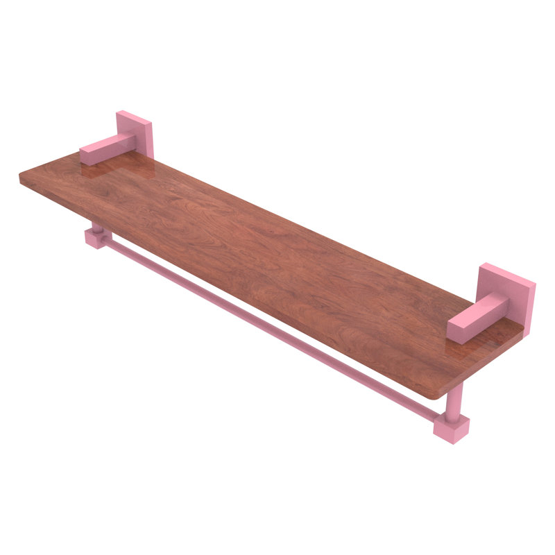 Étagère en bois de fer massif de la collection Montero IPE avec barre à serviettes intégrée Montero, Rose