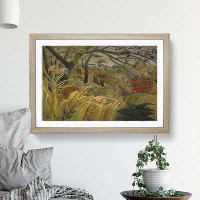 Tiger in a Tropical Storm by Henri Rousseau - Picture Frame Painting on MDF
