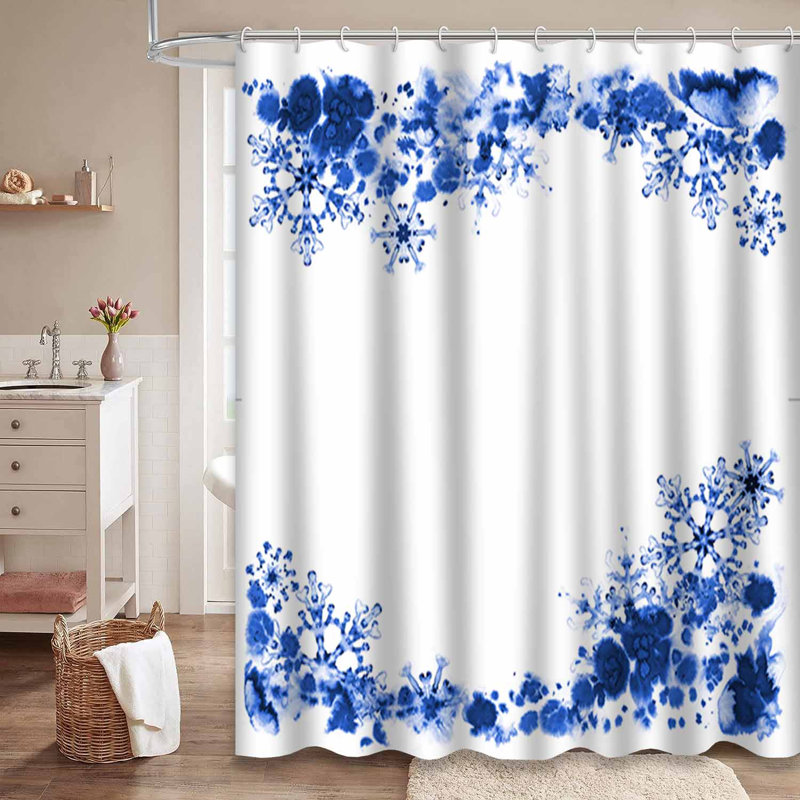 Rideau de douche avec 12 crochets Greeting Ink, L 72 po x l 84 po