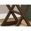 Table d'appoint carrée avec base à tréteaux - Placage en noyer brun, 22 po x 23,5 po x 23,5 po-2088828713
