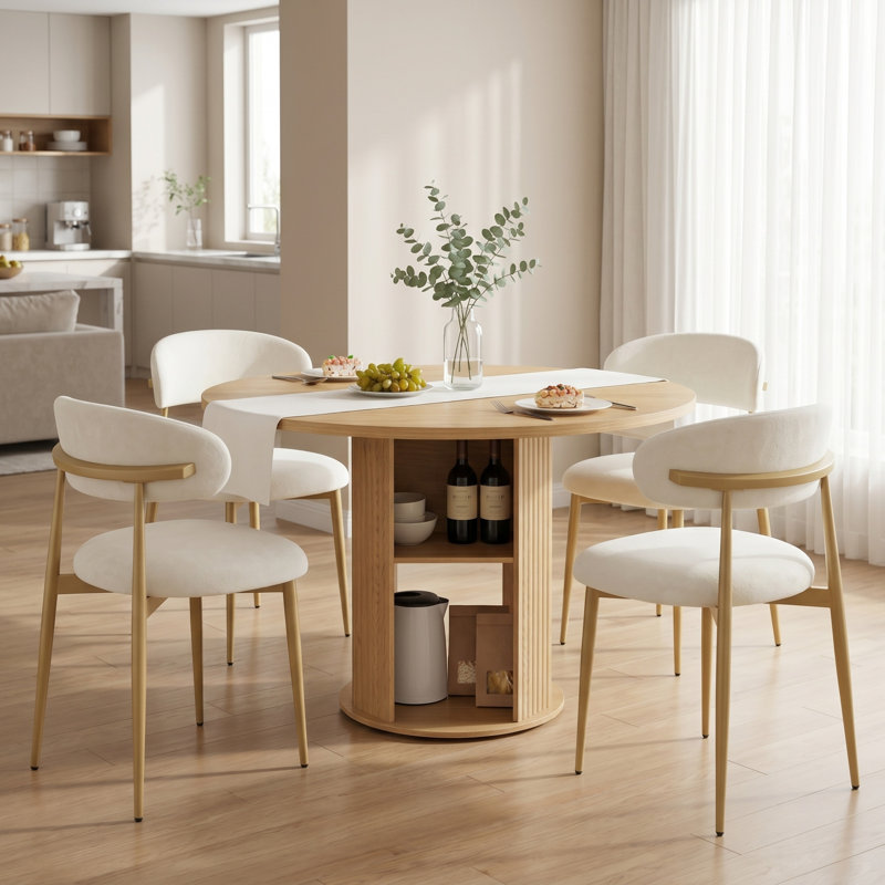 Dining Table Set, Light Brown