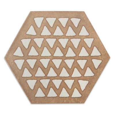 Carreau hexagonal en grès Geoclay 8,5 po x 10 po