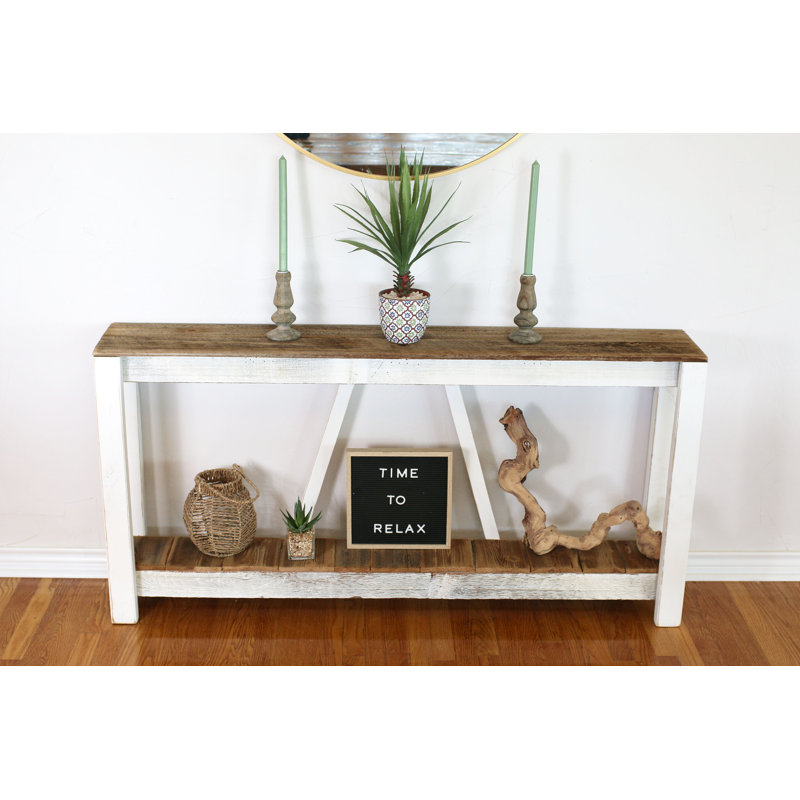 Console en bois massif 60 po Brohel