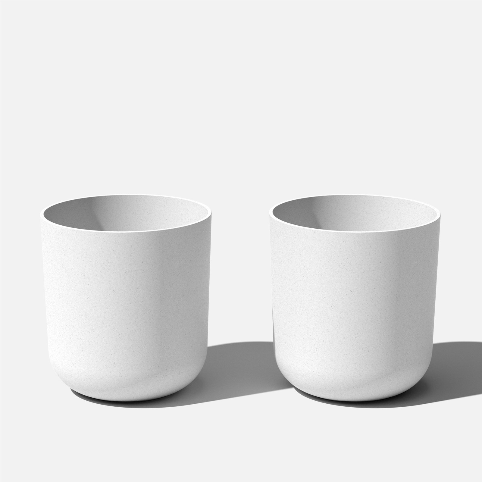 Mason Series Pot Planter, 2, 19.75" H x 18.5" W x 18.5" D, White